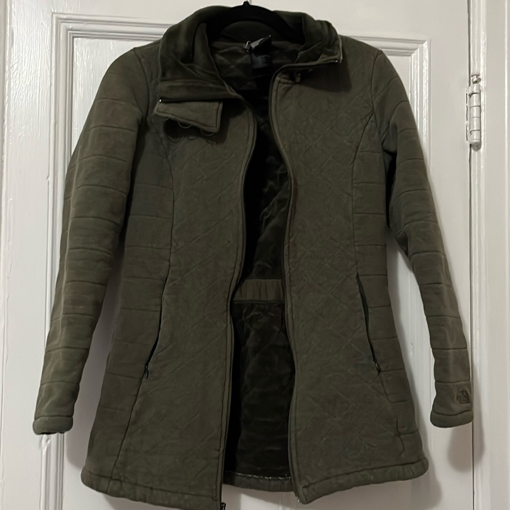 North face dark green jacket